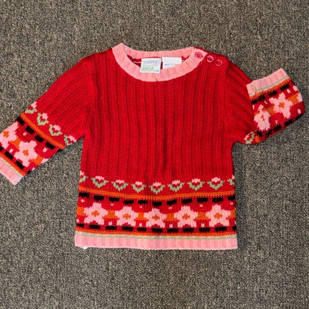 Vintage Simply Basic 12 months baby sweater